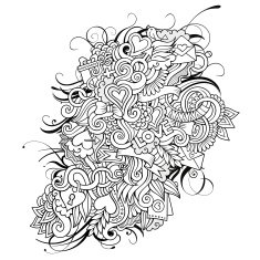 Doodles Love vector sketch N3
