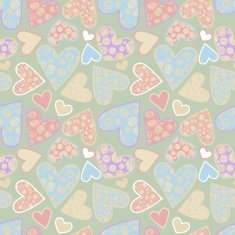 Seamless texture with funny hearts N3