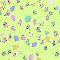 easter eggs and hens seamless pattern N2