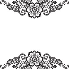Flower vector ornament corner N15