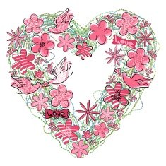 Love Heart-graphic element symbolizing the romance