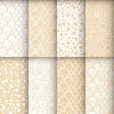 Geometric seamless patterns set neutral backgrounds
