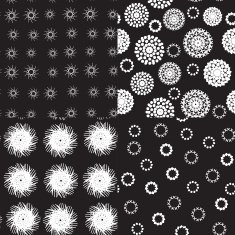 Seamless pattern polka dot black background wallpaper web page