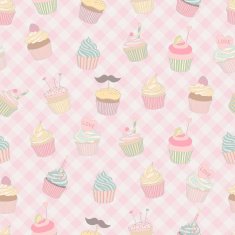 Cupcake seamless pattern N14