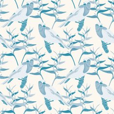 Seamless floral pattern with birds N6