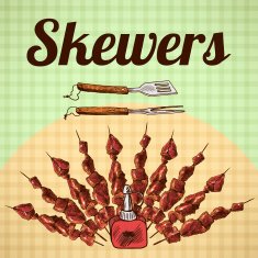Skewers sketch poster