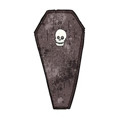 Spooky cartoon coffin N29 free image download