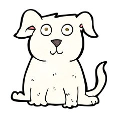 cartoon happy dog N130