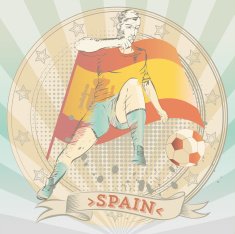 scribble of a spanish soccer player