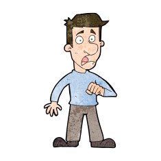 cartoon shocked man N193