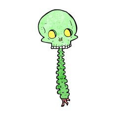 spooky cartoon sull and spine N14