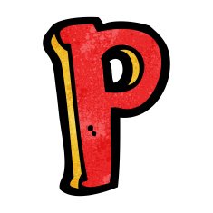 Cartoon Letter P N27