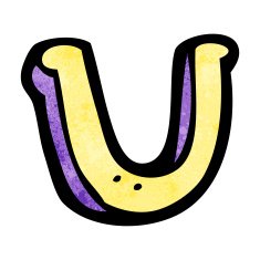 cartoon letter u N25