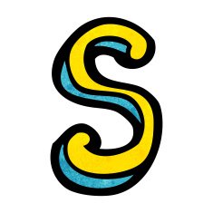 cartoon letter s N23