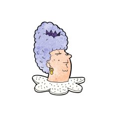 cartoon queen's head N15