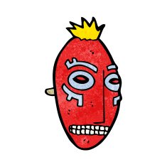 cartoon tribal mask N14