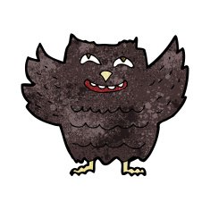 cartoon happy owl N14