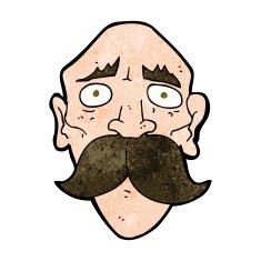 cartoon sad old man N30