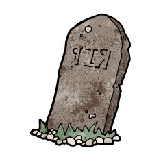 cartoon spooky grave N89