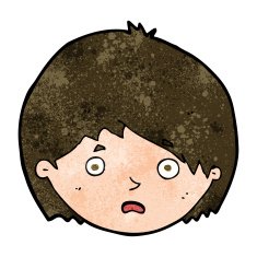 cartoon unhappy boy N90