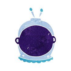 Cartoon Space Helmet N18