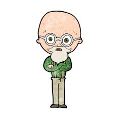 cartoon annoyed old man N97