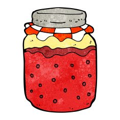 Cartoon Jam Jar N28