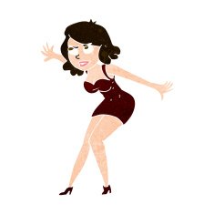 Cartoon Female Spy N48