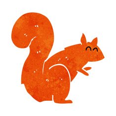 cartoon red squirrel N9