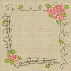 doodle floral frames