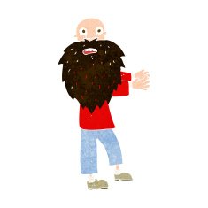 cartoon bearded old man N61