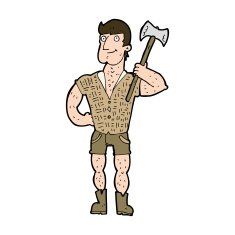 cartoon lumberjack N13