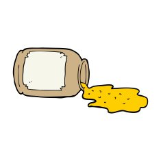 cartoon spilled jam N7