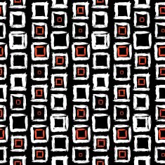 Geometric pattern with small hand painted squares N7
