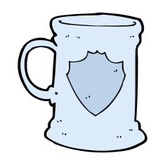 cartoon old tankard N14