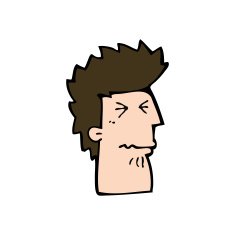 cartoon unhappy man N27