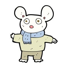cartoon mouse in clothes N14