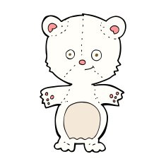 cartoon happy polar bear N9