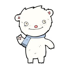 cartoon cute polar bear N65