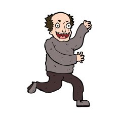 cartoon evil old man N29