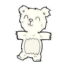 cartoon cute polar bear cub N29