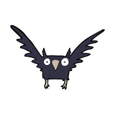cartoon spooky bird N9