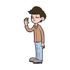 cartoon arrogant boy N13