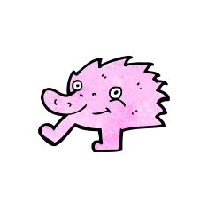 funny little monster cartoon N34