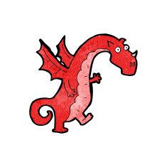 cartoon fire breathing dragon N27