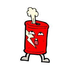 cartoon fizzy soda can N2