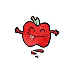 funny apple cartoon character N9