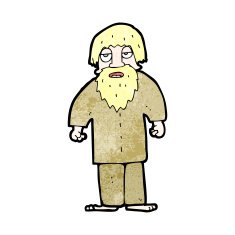 cartoon hippie man with beard N2