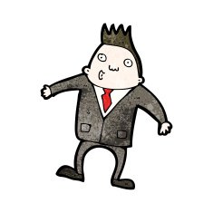 cartoon businessman shrugging shoulders N23