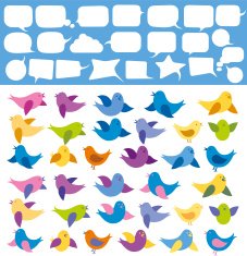 Vector Card With Birds N3